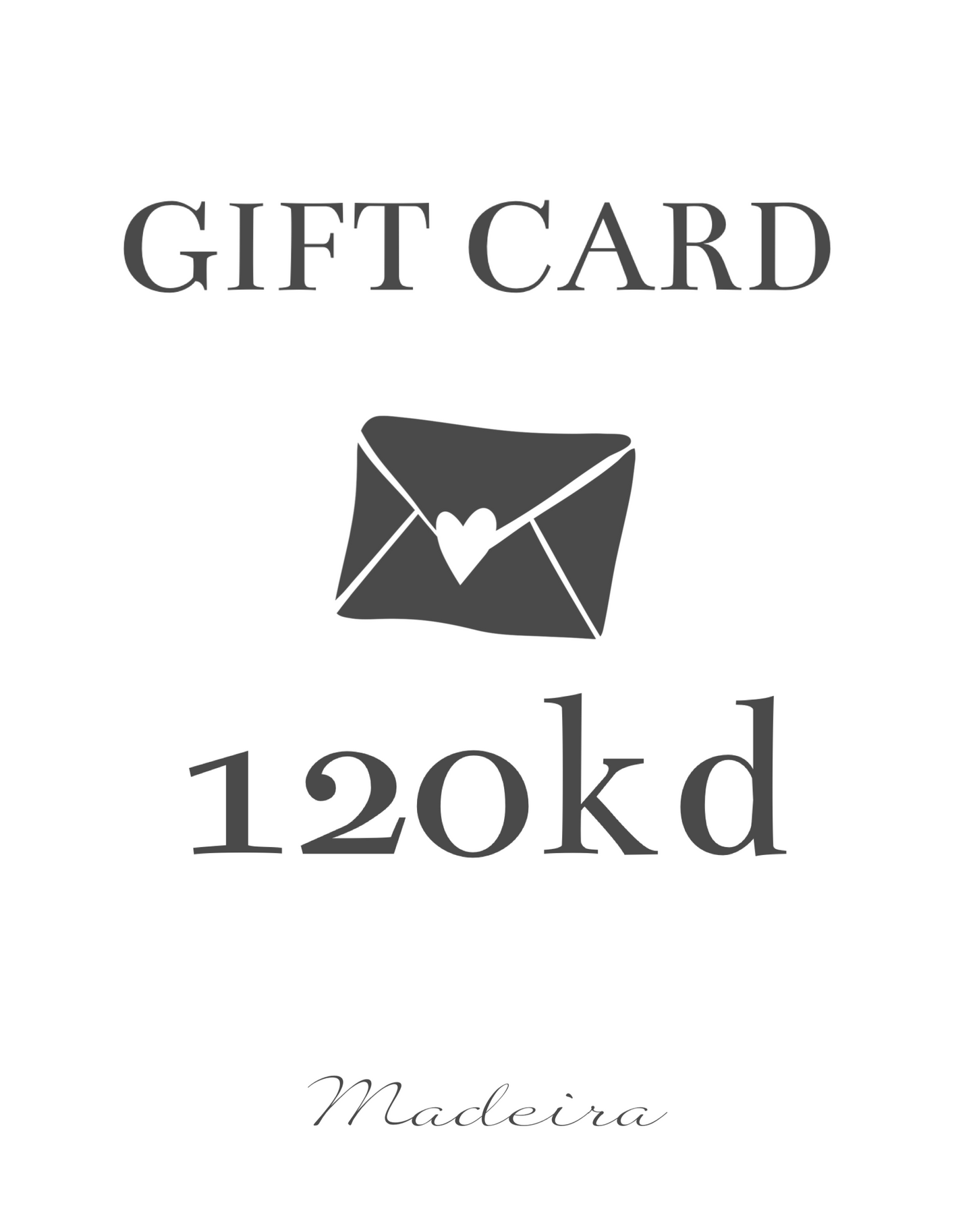 Madeira Gift Card