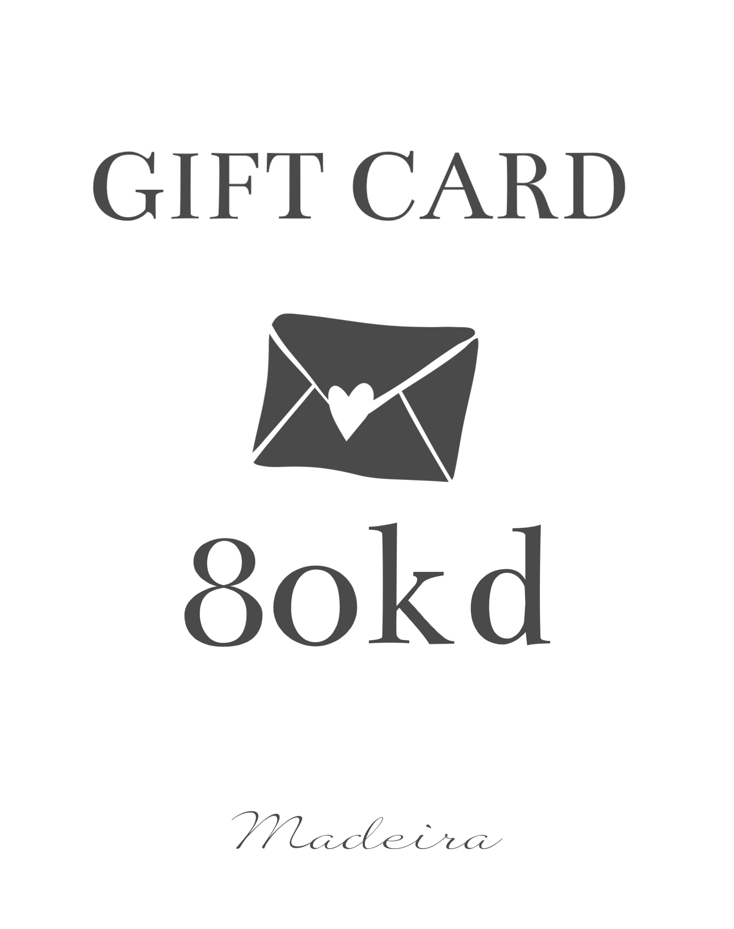 Madeira Gift Card