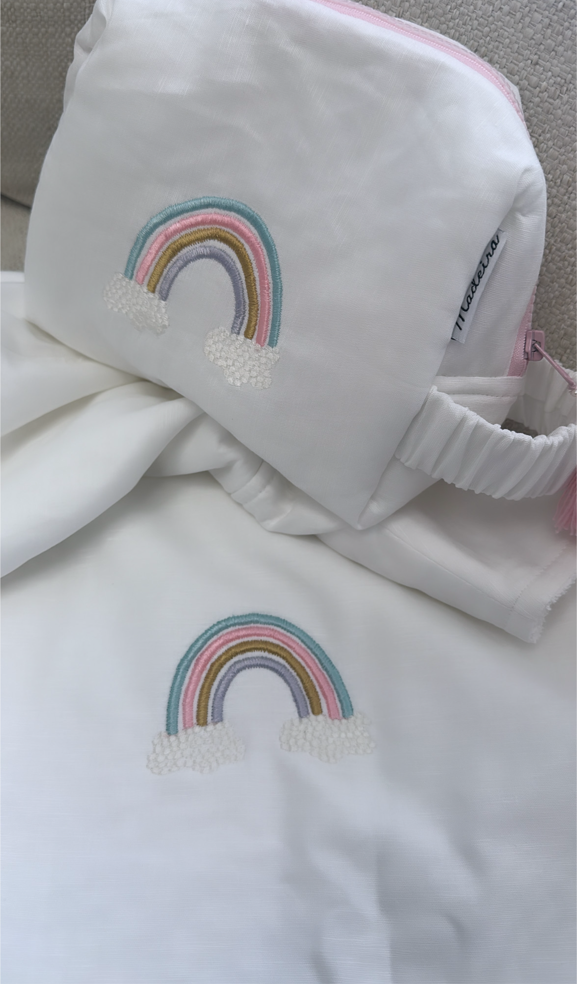 Linen Poncho Rainbow