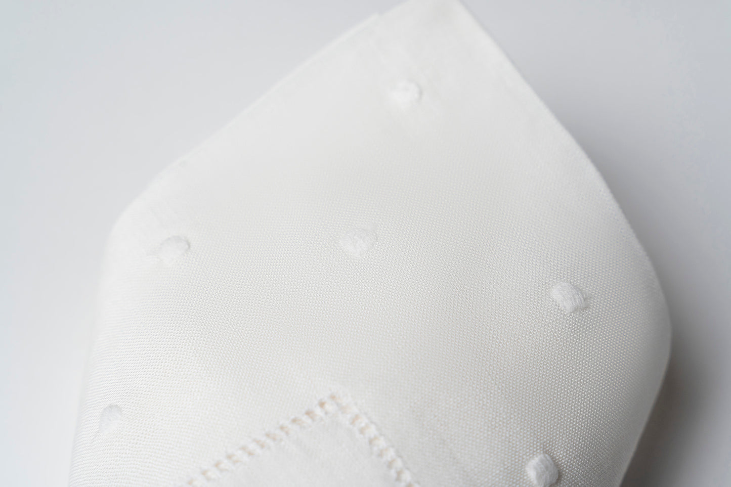 White On White Polka Dots