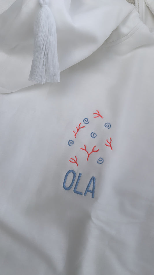 بونشو الكتان بأمواج المرجان