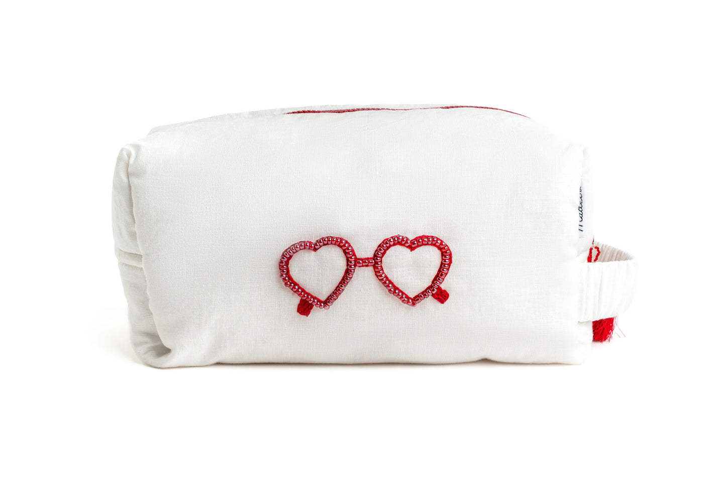 حقيبة منشفة تيري على شكل قلب