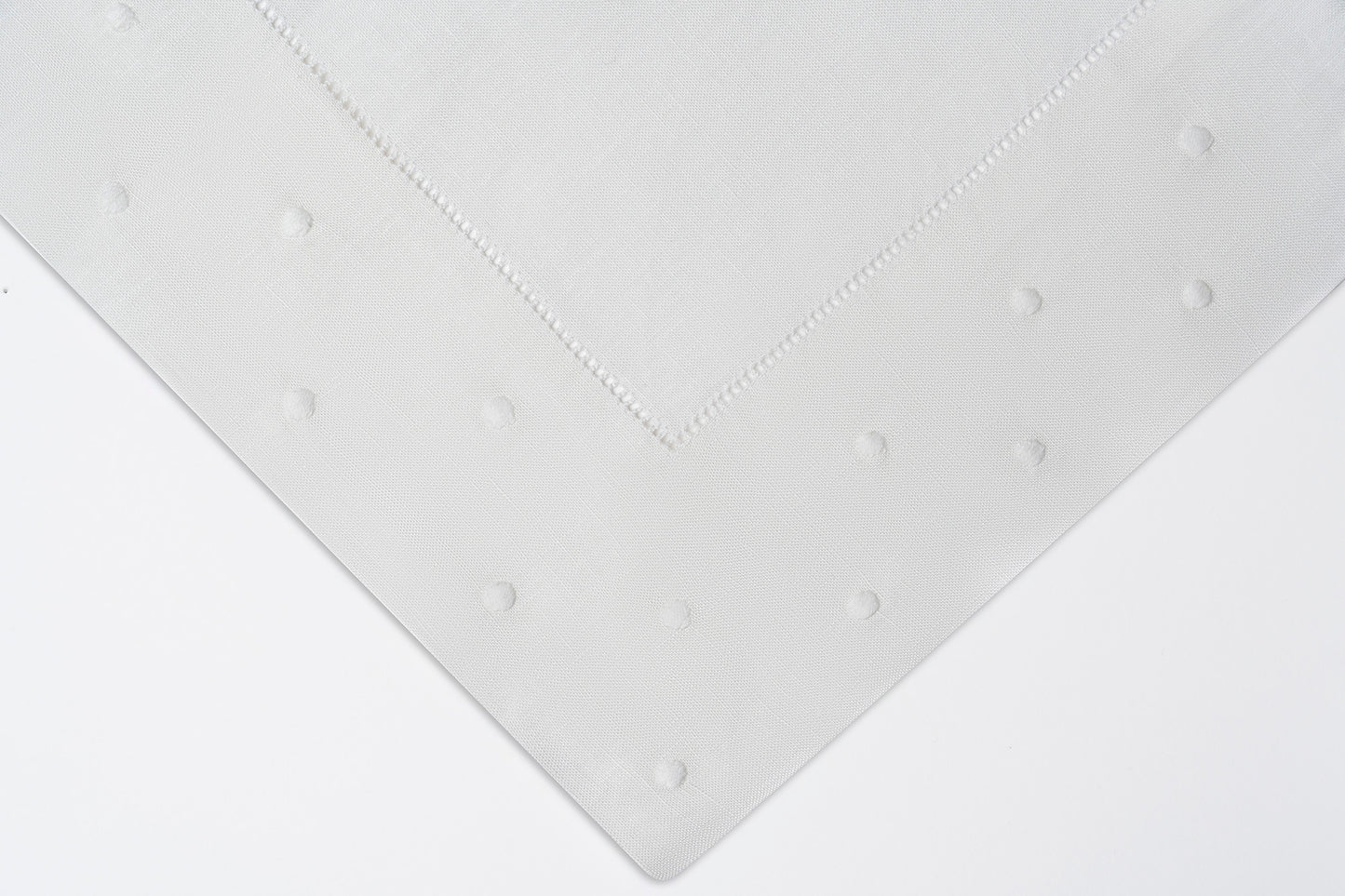 White On White Polka Dots