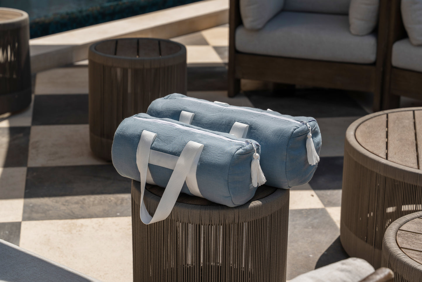Kids Linen Gym Bag