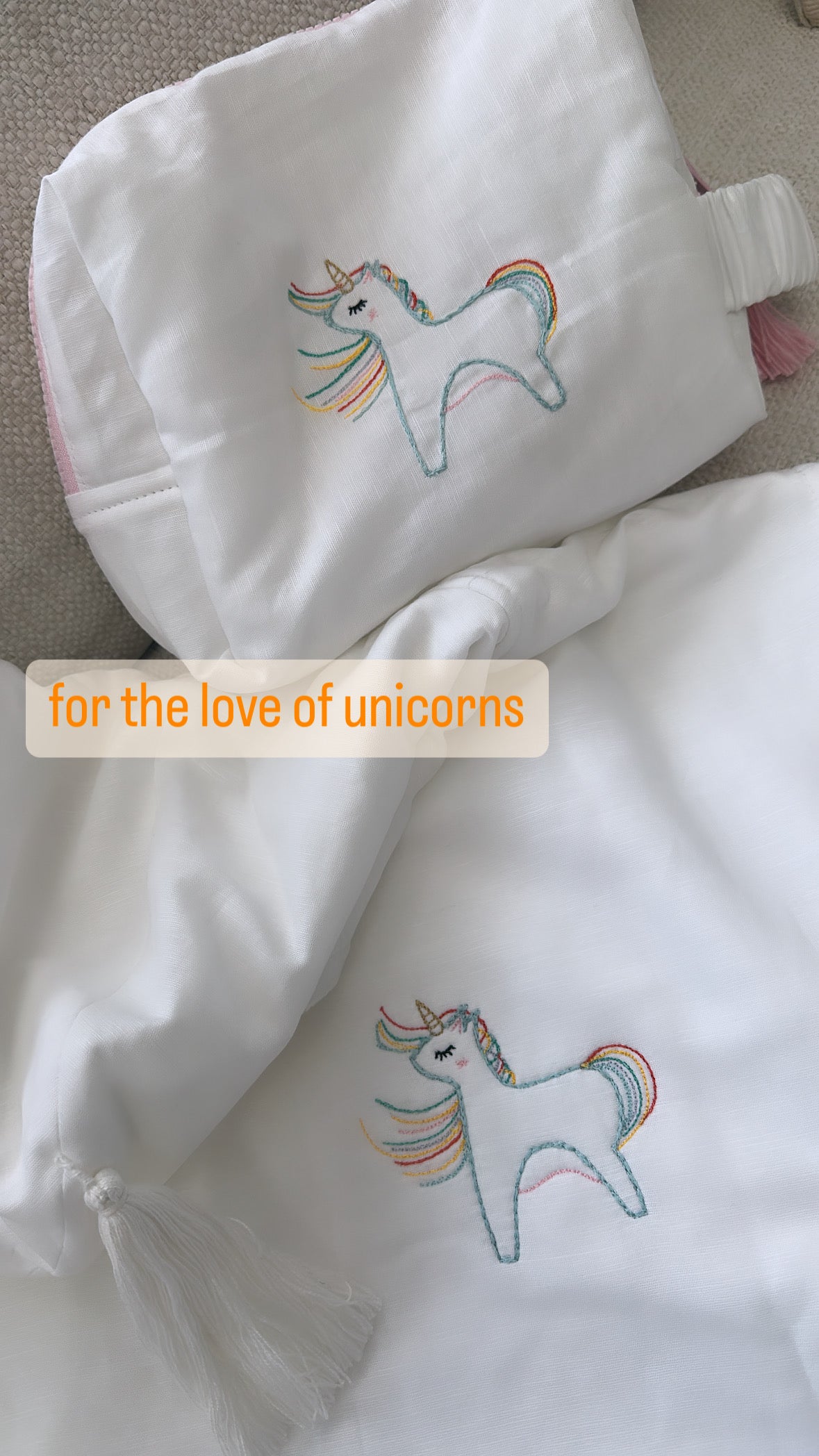 بونشو من الكتان وحيد القرن