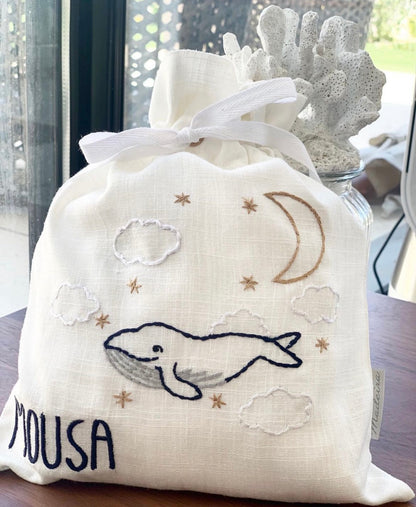 Linen Bags whale